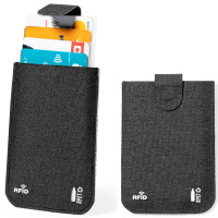 Etui noir porte carte bancaire anti rfid personnalisable