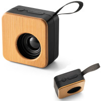 haut-parleur sans fil bluetooth en bambou personnalisable logo