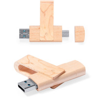 Clé USB OTG personnalisée 16 GO en bois