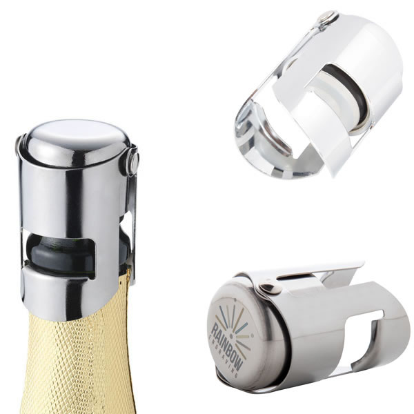 Bouchon bouteille champagne personnalisable en métal.